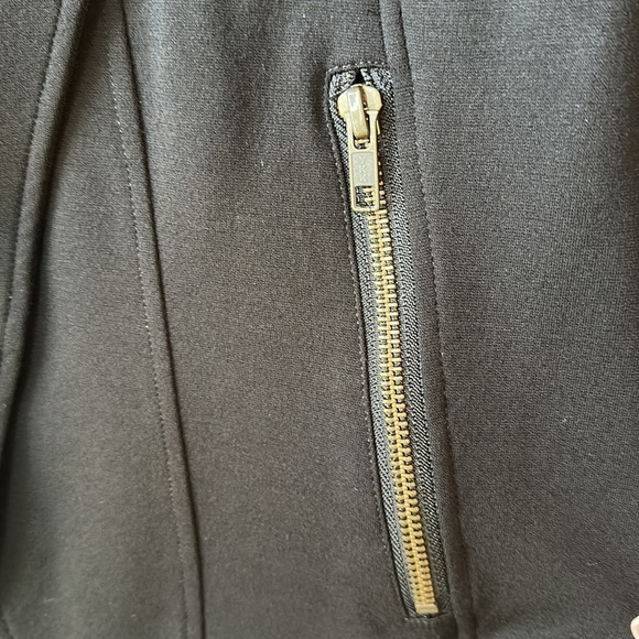 CAbi  Black Ponte Knit Moto Jacket 615 Size Medium - Picture 8 of 13